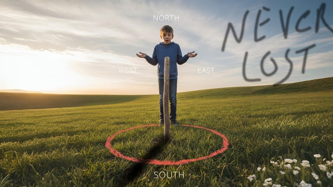 Ancient trick to find north using Sticks/Shadows