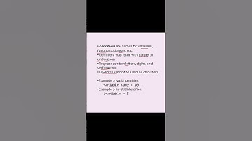 Identifiers vs. Variables -13 ↑↑Click For Full Video