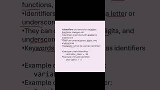Identifiers vs. Variables -13 ↑↑Click For Full Video