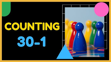 Counting backwards 30-1 | Counting down from 30 | Counting in reverse order