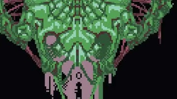 Drawing a pixel art spaceship.