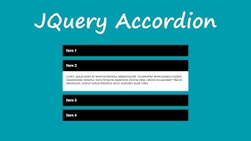 JQuery Accordion Tutorial | Accordion Design JQuery CSS