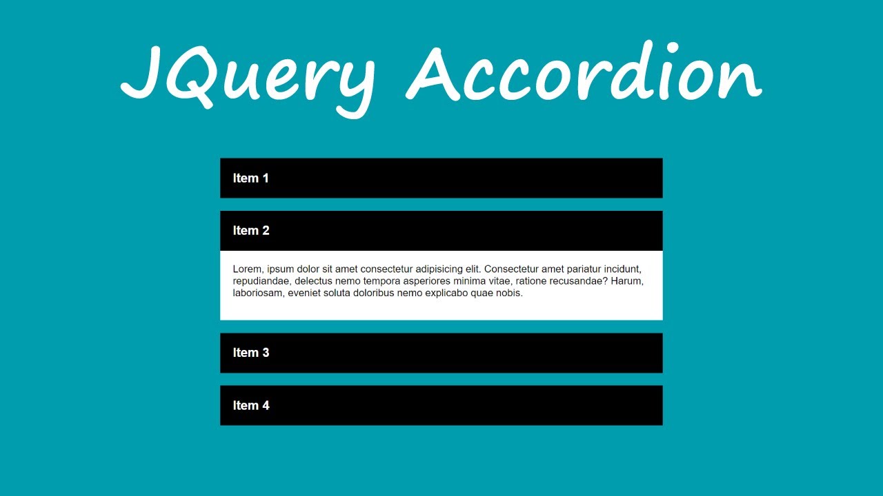 JQuery Accordion Tutorial | Accordion Design JQuery CSS