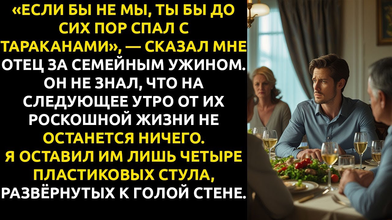 Отец унизил меня за ужином — утром я ВЫВЕЗ из их дома ВСЁ до последнего стула.