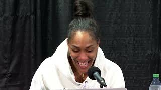 A'ja Wilson, Becky Hammon after beating Puerto Rico