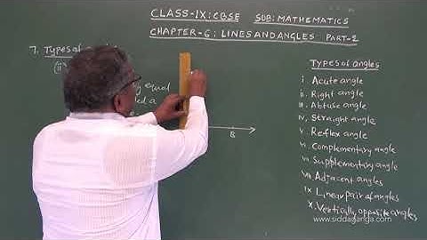 CBSE IX - ರಾಜ್ಯ 9ನೇ ತರಗತಿ - ಗಣಿತ - ರೇಖೆಗಳು ಮತ್ತು ಕೋನಗಳು - ಭಾಗ 2