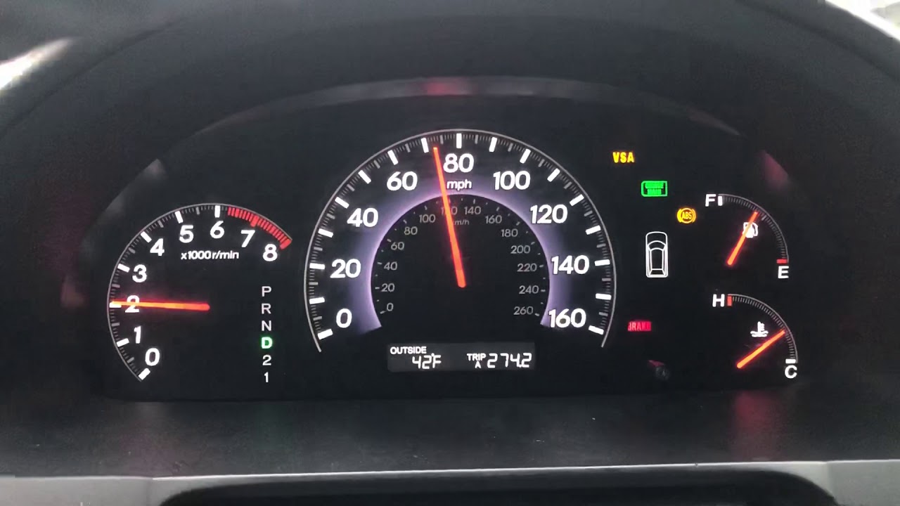 2007 Honda Odyssey instrument cluster Christmas tree YouTube
