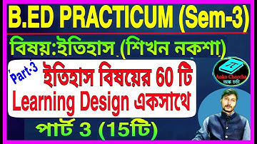 B.Ed (3rd Sem) History Method Learning Design, Part 3,B.Ed 3rd Sem Practicum,Anko Chorcha