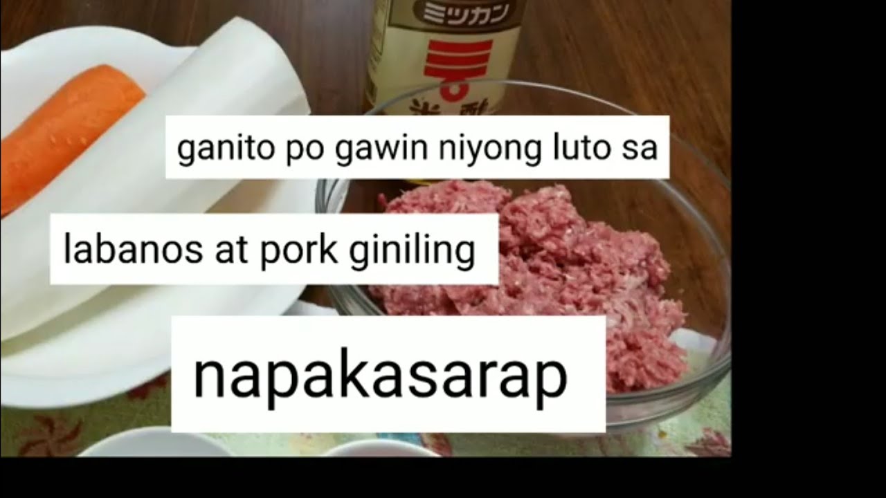 Pork giniling w/ Labanos (white radish)Daikon napakasarap YouTube