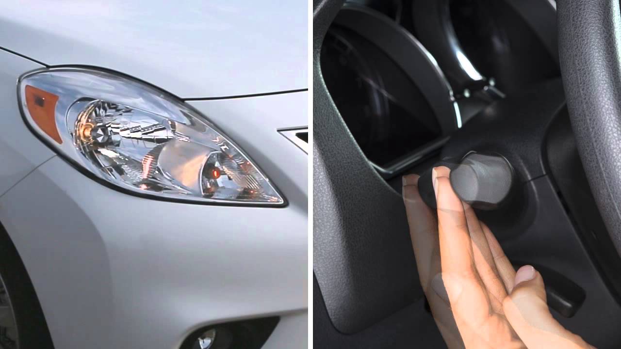 2014 nissan versa sedan headlights and exterior lights youtube