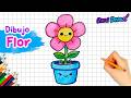 Cómo dibujar FLOR KAWAII | Dibujos paso a paso