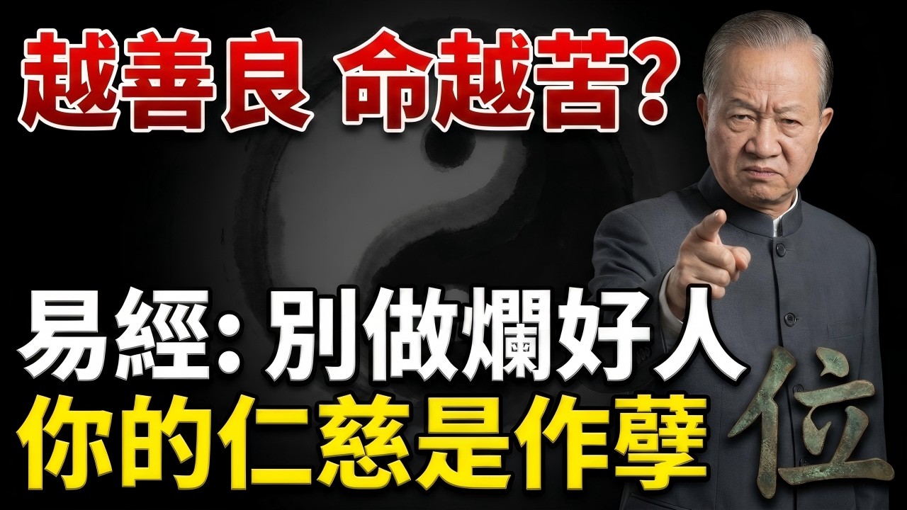 【越善良，命越賤？】為什麼你越忍讓越被欺負？易經道破殘酷天機：你的「仁慈」其實是「失位」，不懂這點陰陽手段，註定晚景淒涼！#曾仕強 #易經 #中國式管理 #人性 #處世哲學 #職場 #人情世故