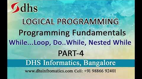 Programming Fundamentals -  Part 4 While..Loop, Do..While, Nested While