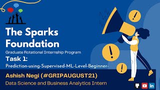 Prediction using Supervised ML (Level - Beginner) Linear Regression -  The Sparks Foundation