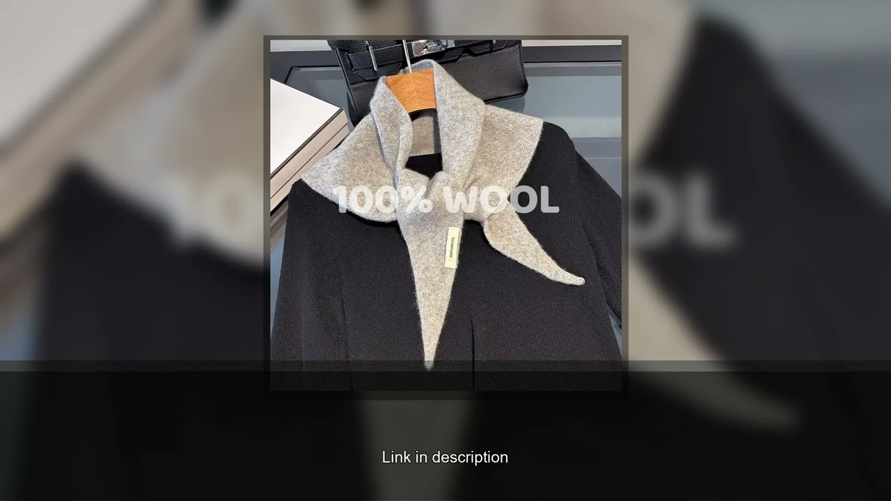 Knitted Scarf Women 100% Wool Winter Warm Scarves Bright Solid Color Design Thickened Shawl Sof