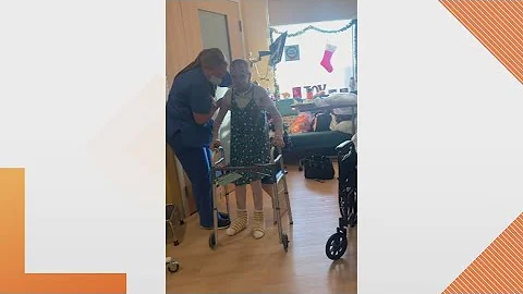 Noblesville girl walks for 1st time since fire pit...