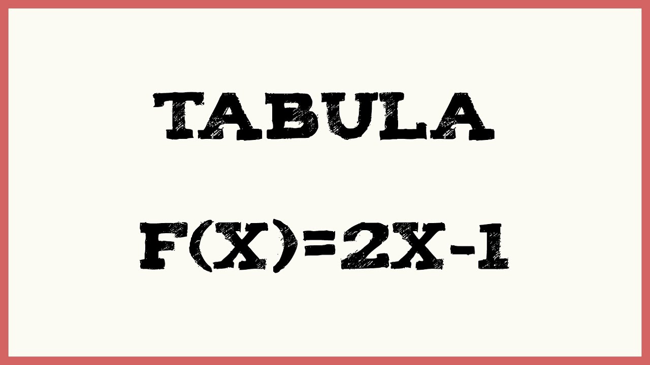 Tabular y graficar una función matemática FÁCIL paso a paso • Ejercicio #1
