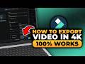 How To Export Video in 4K in Filmora (𝟮𝟬𝟮𝟲) | 100% WORKS | NO Yapping, To The Point! | FAST & EASY