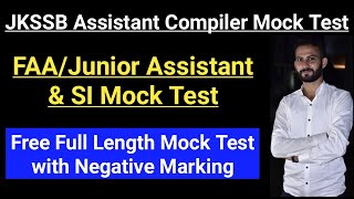 JKSSB Assistant compiler/FAA/Sub Inspector/Junior Assistant Free Mock Test | Full Length Test series