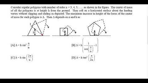 PHYSICS JEE ADVANCE 20I7 TOPPLING OF REGULAR POLYGON
