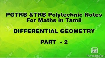 DIFFERENTIAL GEOMETRY: Part -2