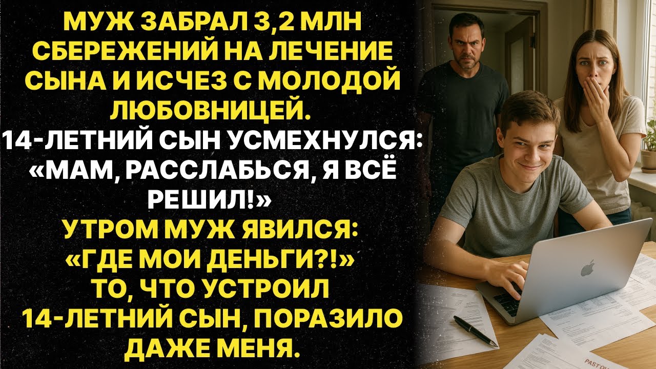 Муж забрал 3,2 млн и исчез с любовницей! Но то, что устроил 14-летний сын поразило ВСЕХ!