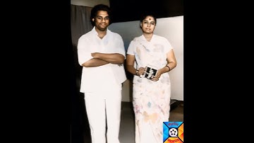 Sri. K J Yesudas with Smt. S Janaki during the recording time for the movie "Vyamoham"