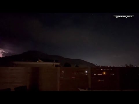Lightning from Hurricane Hilary seen in San Diego