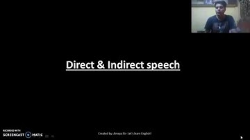 Direct & Indirect speech