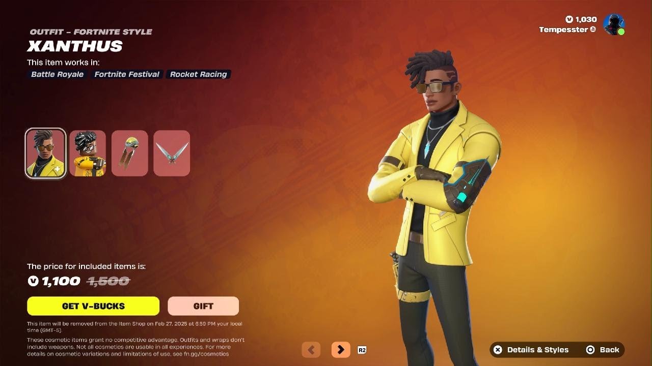 Fortnite Item Shop (Feb 24) NEW Xanthus Skin