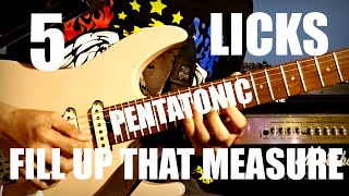 5 FILLING UP A MEASURE LICKS: 6+6+4