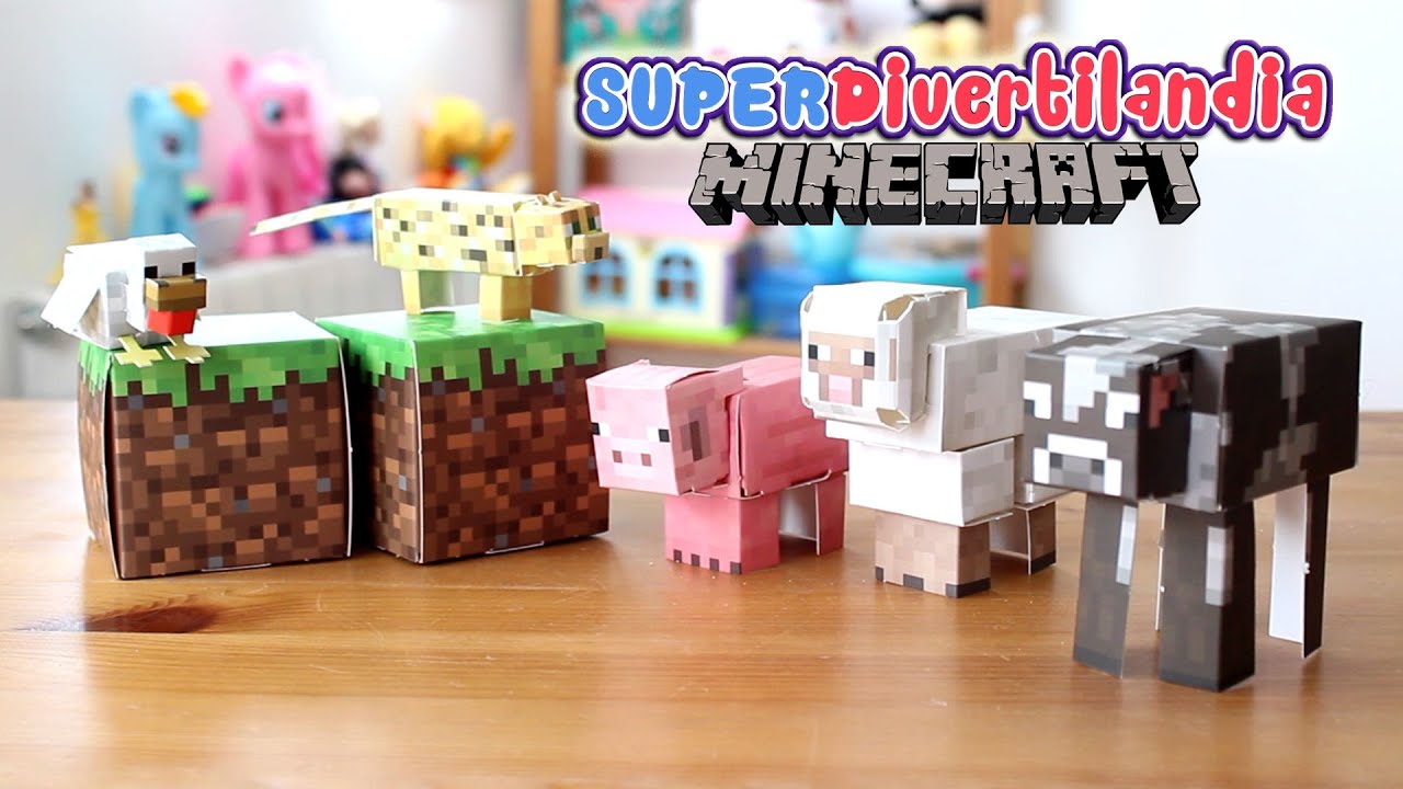 Minecraft Paper Craft Animales del juego - Animal Mobs 