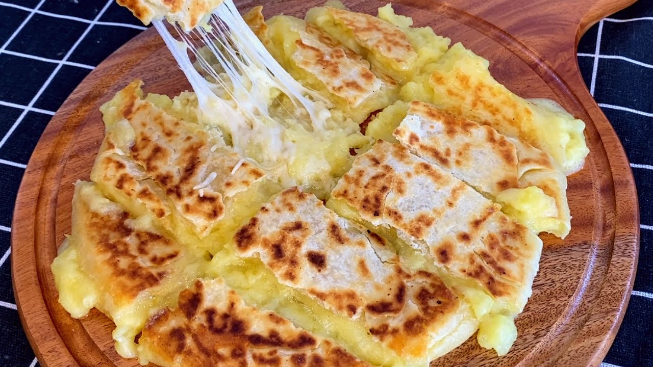 Baked Cheese Potato Bread no oven, no eggs, can be made with potatoes