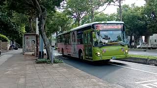 902、260區間、敦化幹線、606、紅10路線公車行經銘傳大學(西元2021年09月03日)