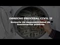 Sumario de responsabilidad de funcionarios públicos - Derecho Procesal Civil II - Guatemala