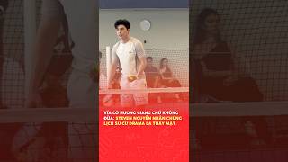 She's as lucky as Huong Giang, no joke: Steven Nguyen, a historical witness, is always on the loo...
