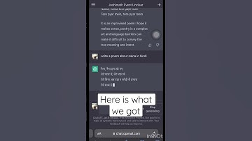 AI Chat GPT3 | Write a poem #ai #artificialintelligence #chatgpt #openai #next #2023 #shorts