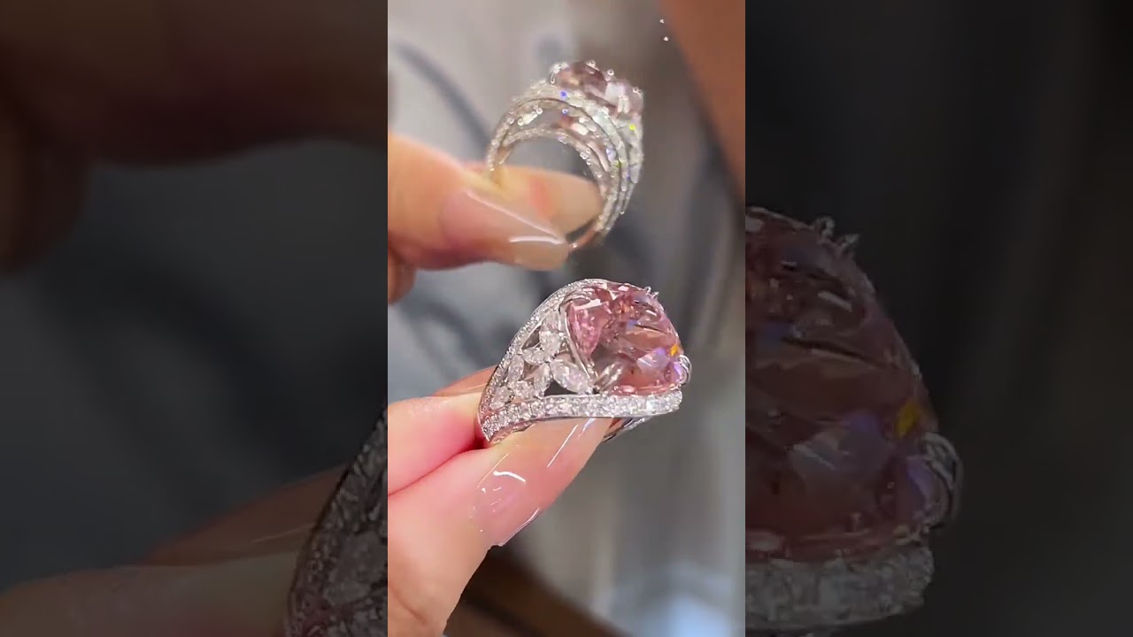 Fiery Pink Tourmaline Magic Ring 