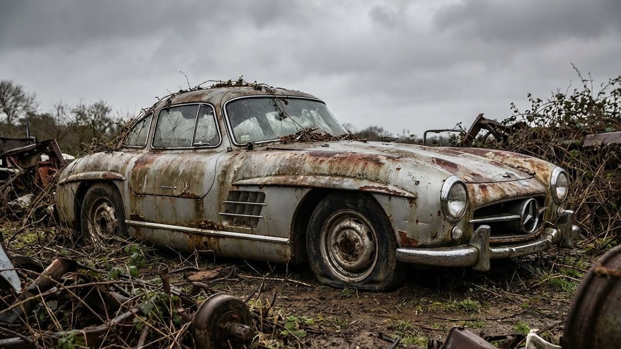 ASMR I Restored an Abandoned 1955 Mercedes Benz 300SL Gullwing to Factory Perfection Silent  Rebuild