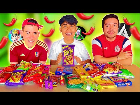 PROBAMOS LOS DULCES MEXICANOS MAS PICANTES🌶️😨KRECK, DONATO Y ANTRONIXX!!