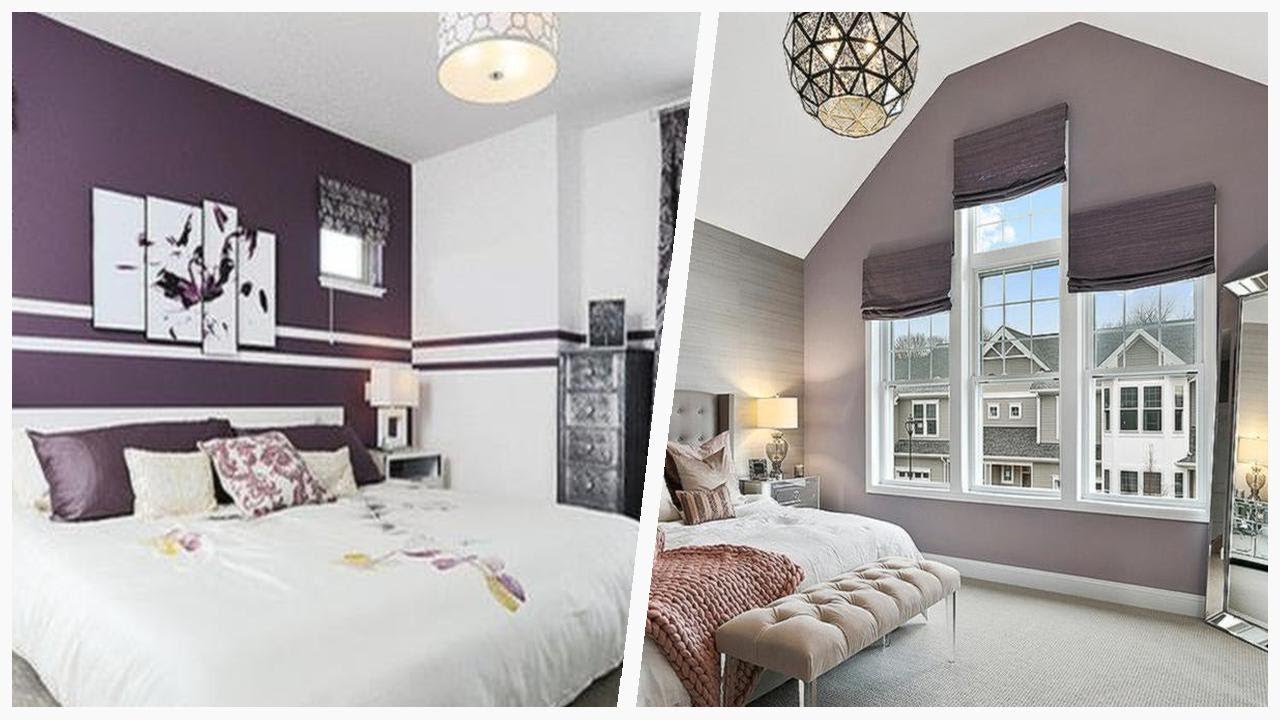 75 White Bedroom With Purple Walls Design Ideas You'll Love ☆ - YouTube