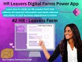 Power Apps: HR Forms - Leavers Form App Tutorial (template download available)