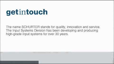 Film Illumination - Input Systems - SCHURTER