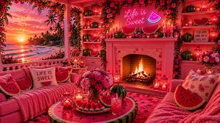 🍉 Watermelon Beach House | Relaxing Lofi Beats screenshot 3