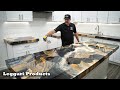 Use epoxy to coat existing countertops to make them look like real stone  step by step explained