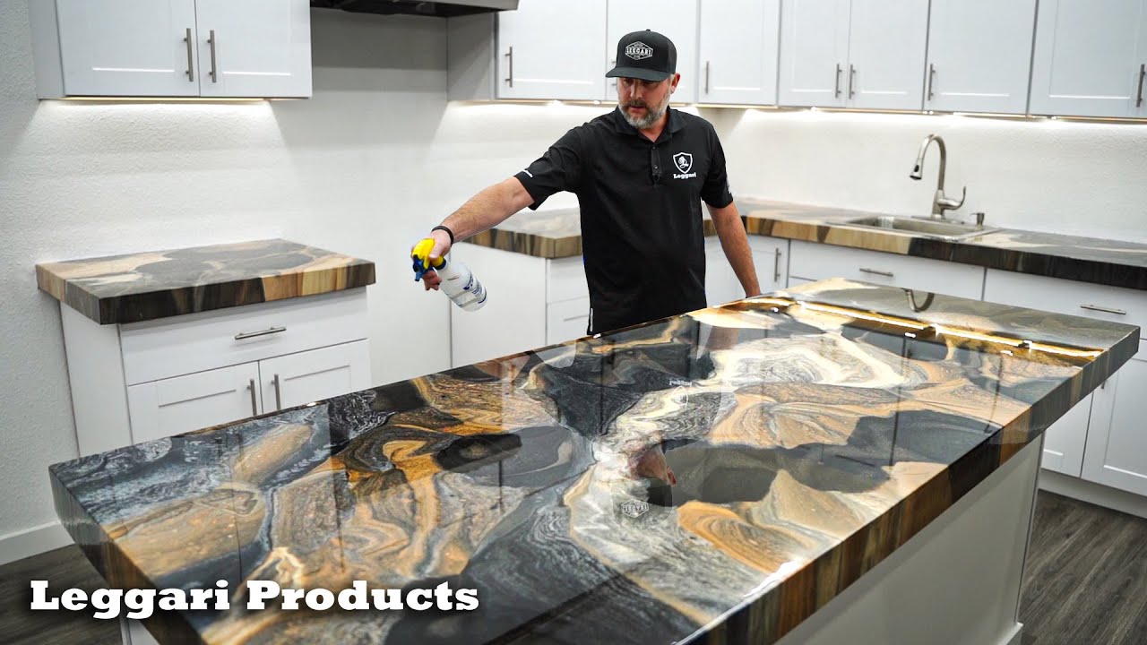 ⁣Use Epoxy To Coat Existing Countertops To Make Them Look Like Real Stone | Step By Step Explained