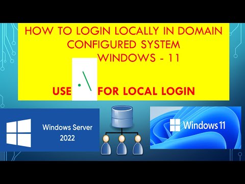 How to login with local account in domain computer |