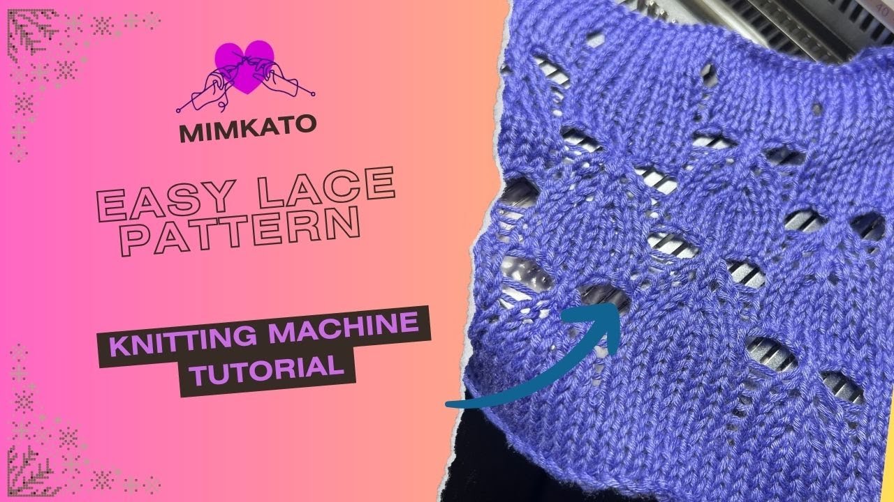 🧶 Easy Lace Pattern on any Knitting Machine - YouTube