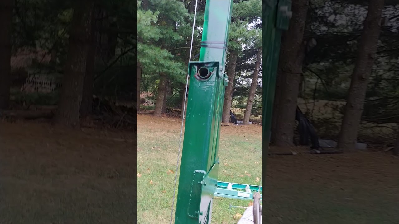 My 50 ' tilt over crank up mast. Hex at 53'