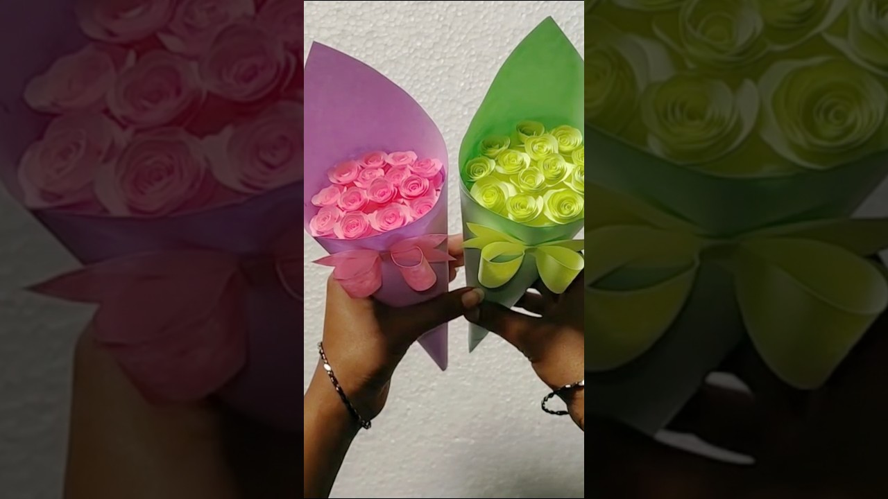 Diy Rose day bouquet/rose craft ideas/